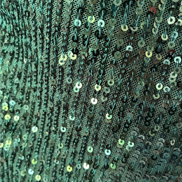 La Femme Emerald Green Sequined Gown - MAKE AN OFFER - Picture 5 of 11